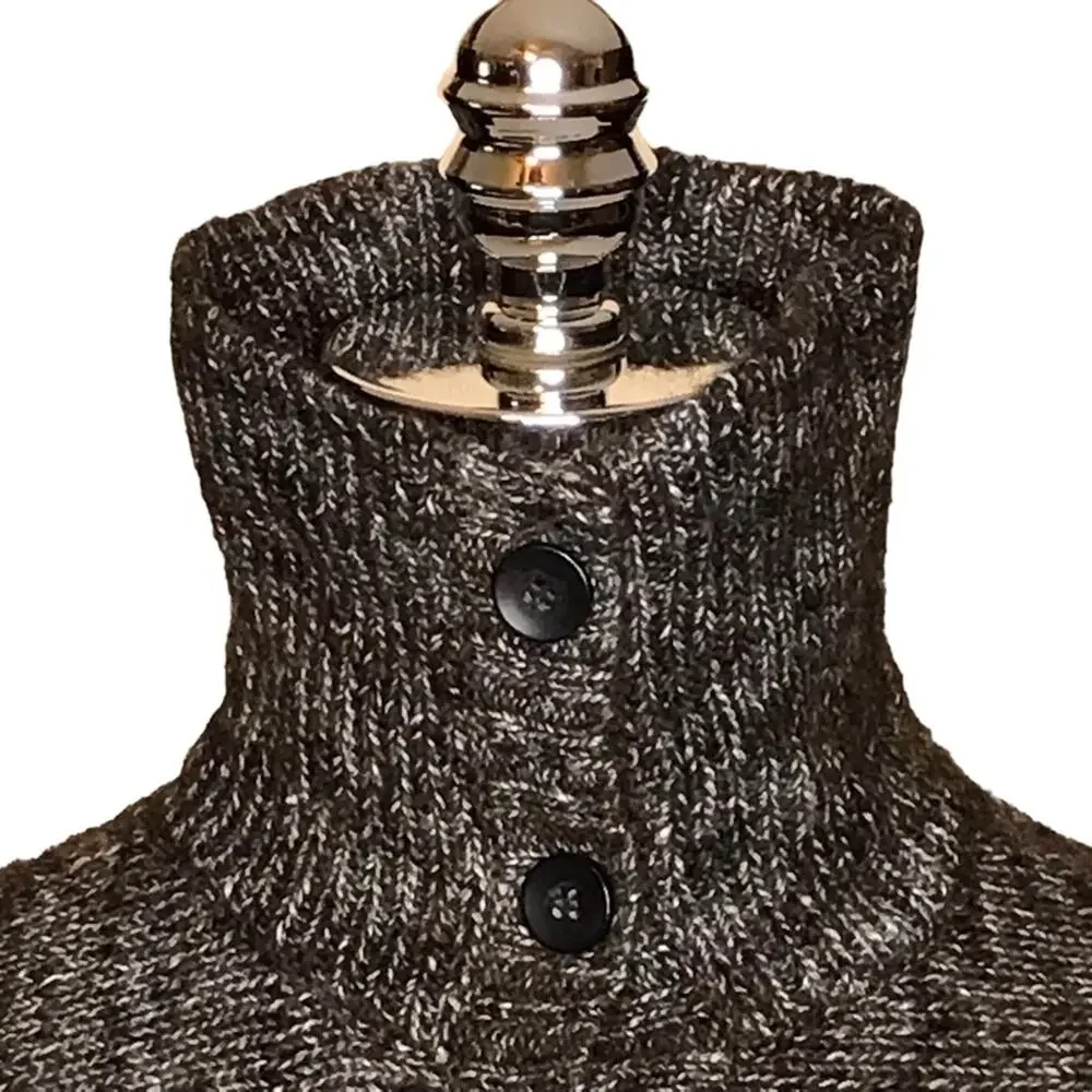 J. Crew Size XS Marled Knit 1/2 Button Collared Sweater-Woman-Wool/Alpaca Blend